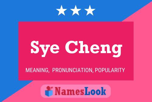 Affiche de nom Sye Cheng