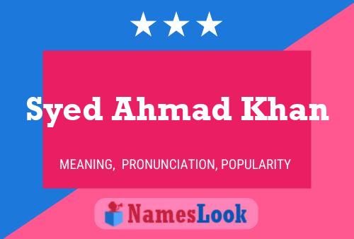 Affiche de nom Syed Ahmad Khan