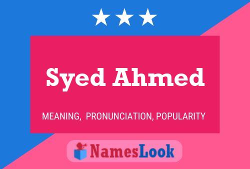 Affiche de nom Syed Ahmed