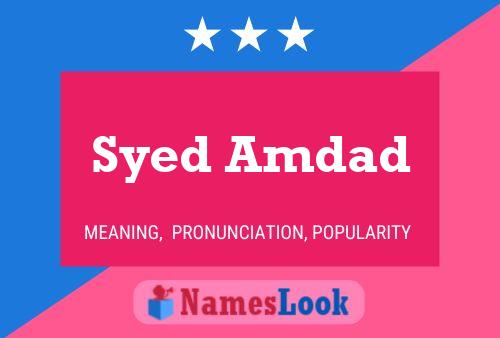 Affiche de nom Syed Amdad