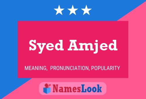 Affiche de nom Syed Amjed