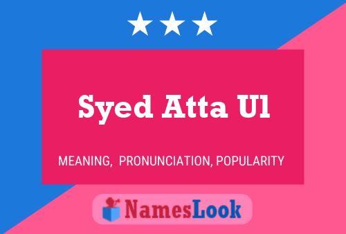 Affiche de nom Syed Atta Ul