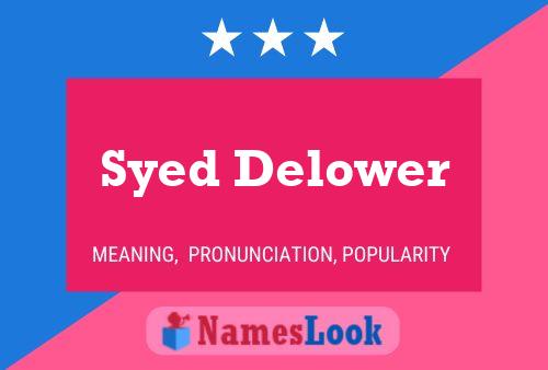 Affiche de nom Syed Delower