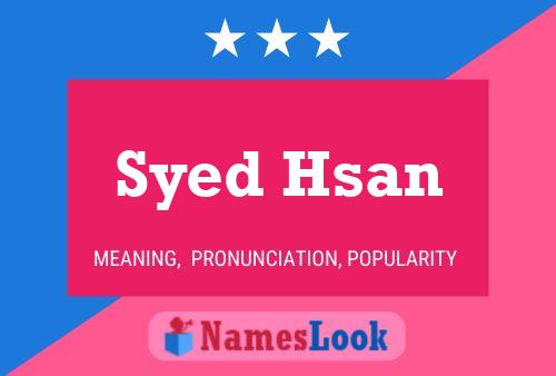 Affiche de nom Syed Hsan