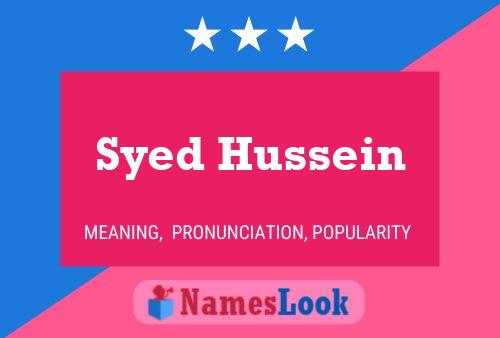 Affiche de nom Syed Hussein