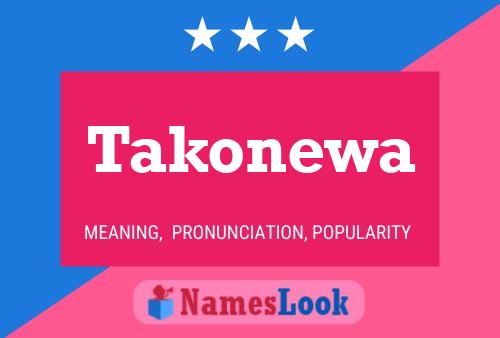 Affiche de nom Takonewa