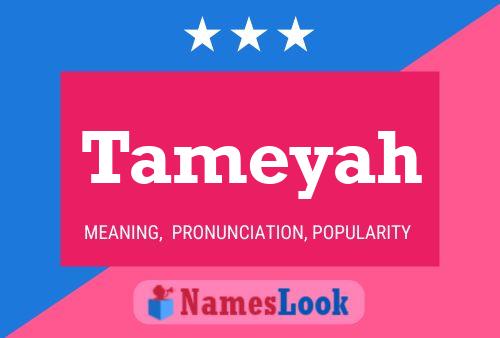 Affiche de nom Tameyah