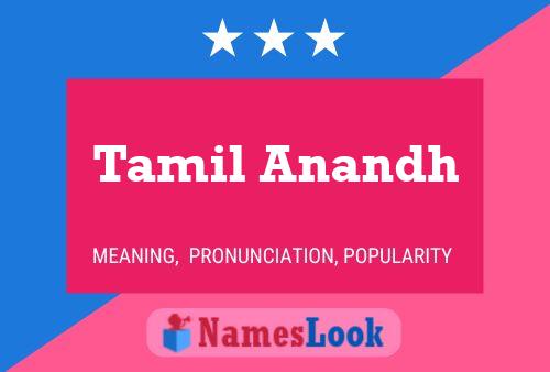 Affiche de nom Tamil Anandh