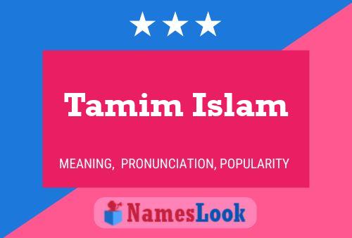 Affiche de nom Tamim Islam