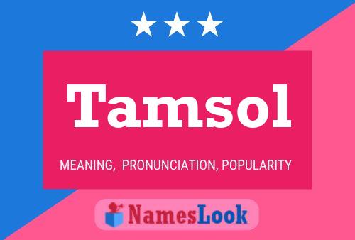 Affiche de nom Tamsol