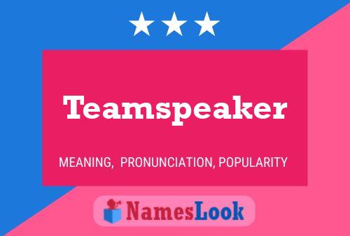 Affiche de nom Teamspeaker