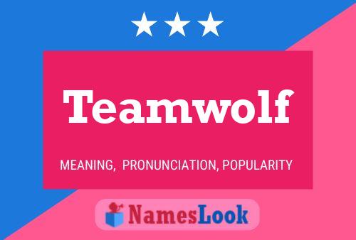 Affiche de nom Teamwolf