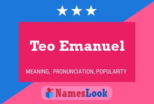 Affiche de nom Teo Emanuel