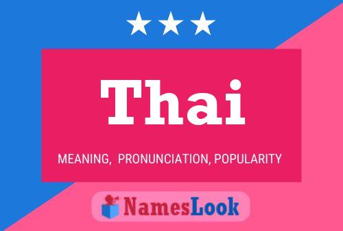 Affiche de nom Thai