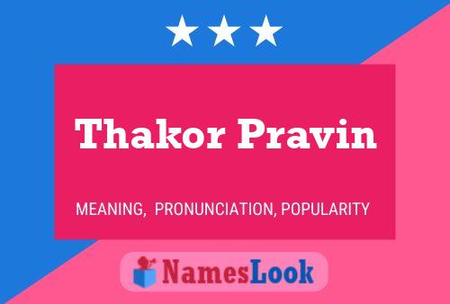 Affiche de nom Thakor Pravin