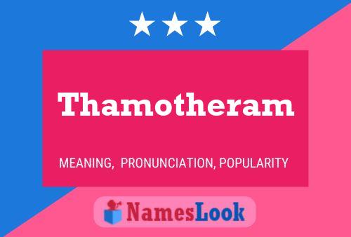 Affiche de nom Thamotheram