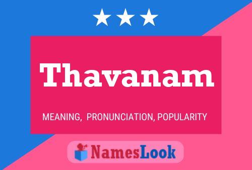 Affiche de nom Thavanam