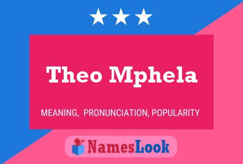 Affiche de nom Theo Mphela