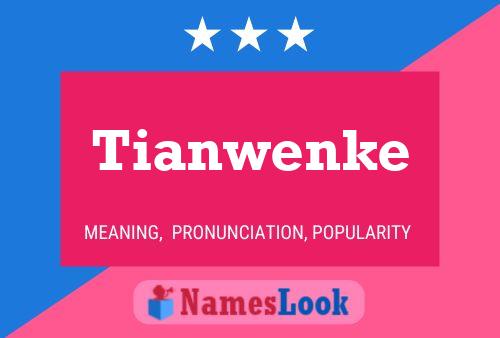 Affiche de nom Tianwenke