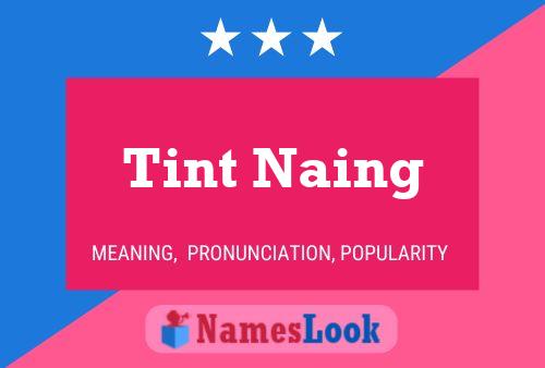 Affiche de nom Tint Naing