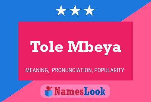 Affiche de nom Tole Mbeya