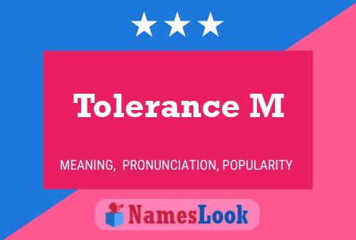 Affiche de nom Tolerance M