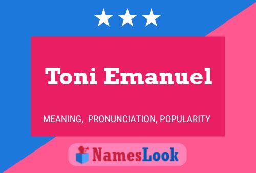 Affiche de nom Toni Emanuel