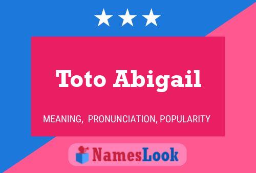 Affiche de nom Toto Abigail