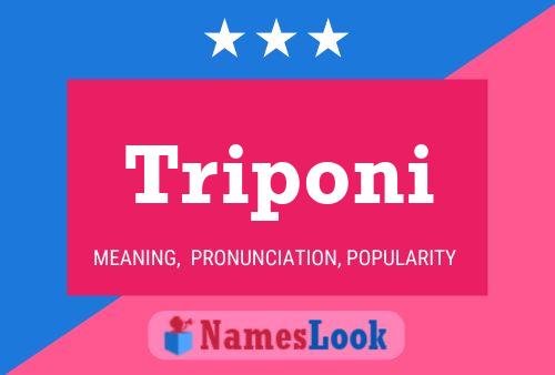 Affiche de nom Triponi