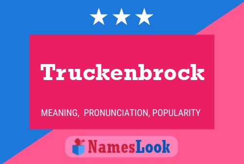 Affiche de nom Truckenbrock