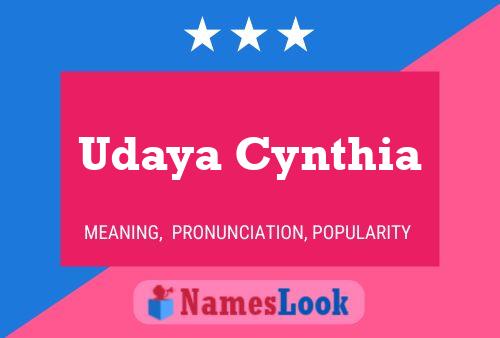 Affiche de nom Udaya Cynthia