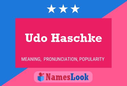 Affiche de nom Udo Haschke