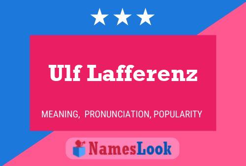 Affiche de nom Ulf Lafferenz