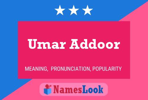 Affiche de nom Umar Addoor