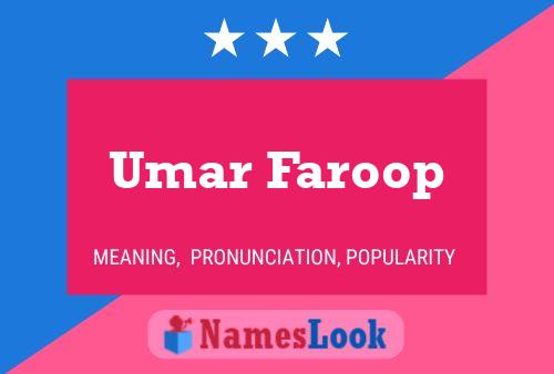 Affiche de nom Umar Faroop