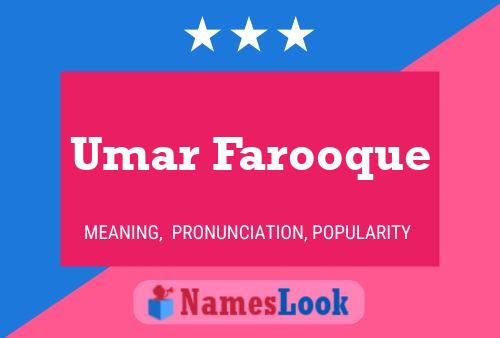 Affiche de nom Umar Farooque