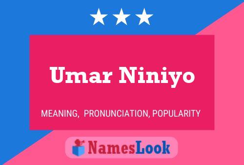 Affiche de nom Umar Niniyo