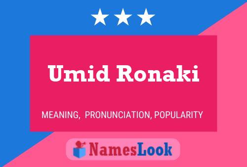 Affiche de nom Umid Ronaki