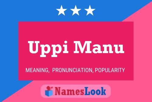 Affiche de nom Uppi Manu