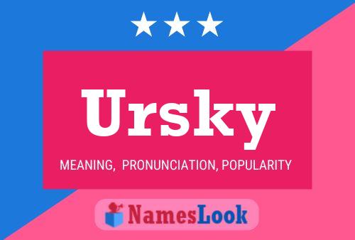 Affiche de nom Ursky