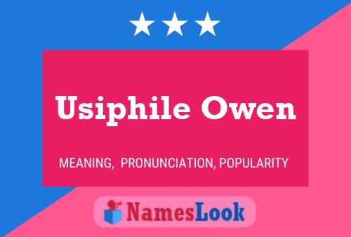 Affiche de nom Usiphile Owen