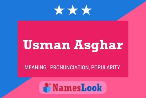 Affiche de nom Usman Asghar