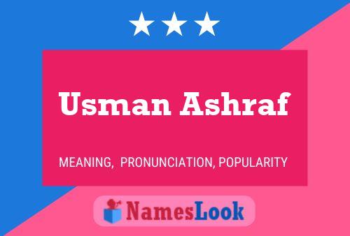 Affiche de nom Usman Ashraf