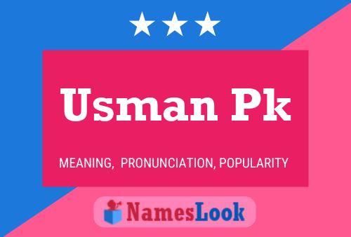 Affiche de nom Usman Pk