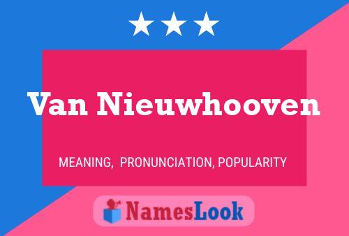 Affiche de nom Van Nieuwhooven