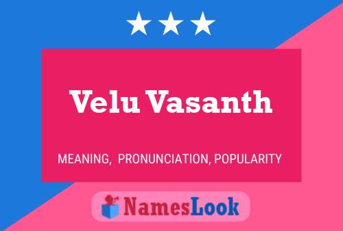 Affiche de nom Velu Vasanth