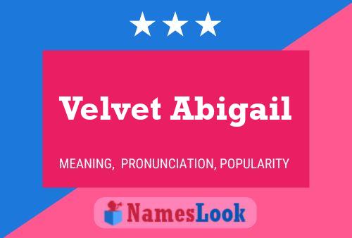 Affiche de nom Velvet Abigail