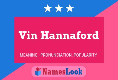 Affiche de nom Vin Hannaford