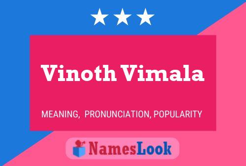 Affiche de nom Vinoth Vimala