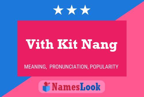 Affiche de nom Vith Kit Nang